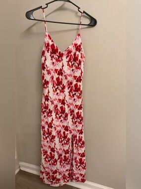 a new day Red & Pink Floral Maxi Slip Dress